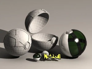 पोकेबल नेट बॉल 3D मॉडल