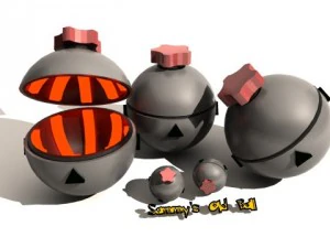 pokebola pelota vieja de sammy Modelo 3D