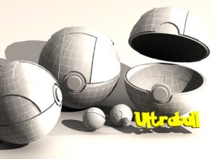 pokeball ultra ball 3D Model