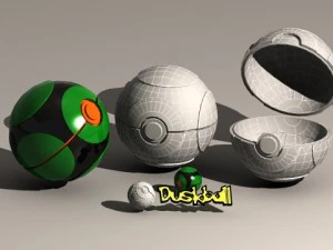 bola senja pokeball Model 3D