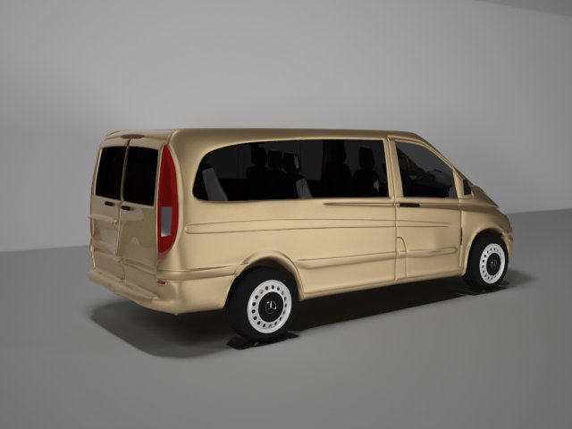 mersedes vito 3D Модель .c4d .max .obj .3ds .fbx .stl .blend 
