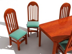table and chairs set 3D Model