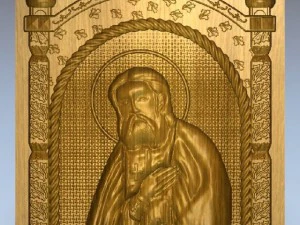 orthodox icon of st seraphim of sarov 3D Print Model