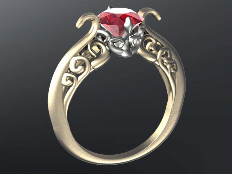 ensemble de boucles d'oreilles et bague Modèles 3D en vedette .c4d .max .obj .3ds .fbx .stl .blend 