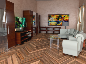 modern living room 3D-Modell
