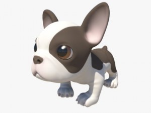 puppy with morphs Modello 3D