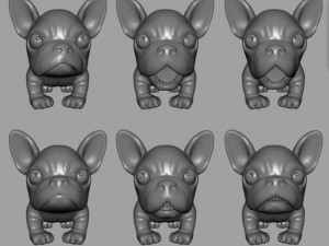 puppy with morphs 3D मॉडल