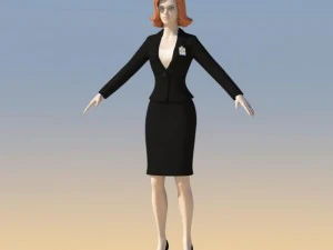 młoda kobieta z przemianami Model 3D