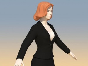 young woman with morphs Model 3D