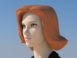 young woman with morphs Model 3D