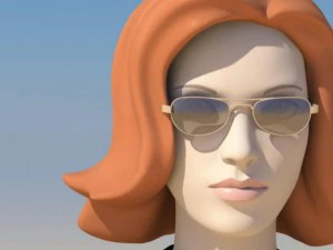 young woman with morphs 3D Model
