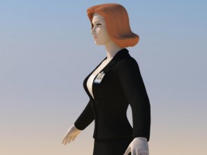 young woman with morphs Model 3D