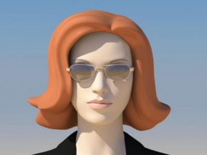 young woman with morphs Model 3D
