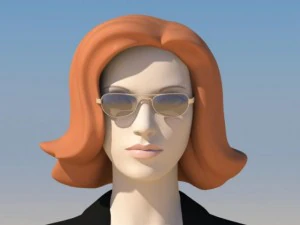 young woman with morphs 3D Model