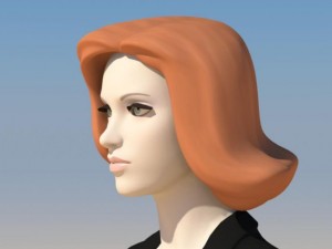 young woman with morphs Model 3D