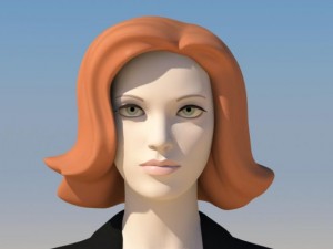 young woman with morphs Model 3D