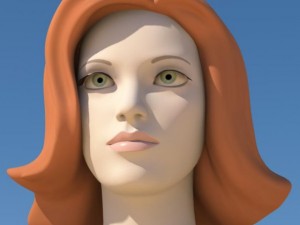 young woman with morphs Model 3D