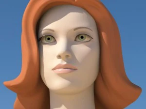 young woman with morphs 3D Model