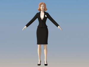 young woman with morphs Model 3D