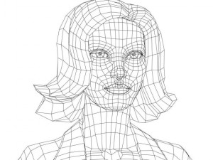 young woman with morphs Model 3D