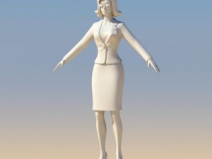 young woman with morphs Model 3D