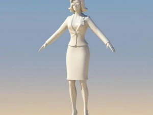 young woman with morphs 3D Model
