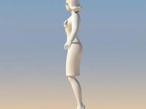 young woman with morphs Model 3D
