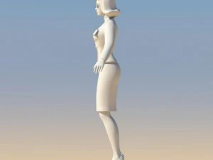 young woman with morphs 3D Model