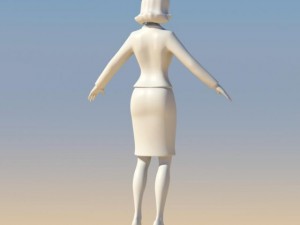 young woman with morphs Model 3D