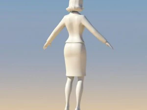 young woman with morphs 3D Model