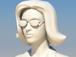 young woman with morphs Model 3D