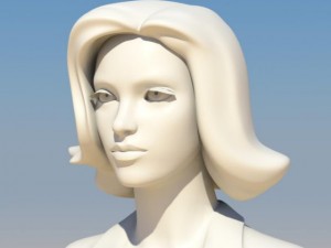 young woman with morphs Model 3D