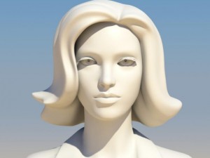 young woman with morphs Model 3D