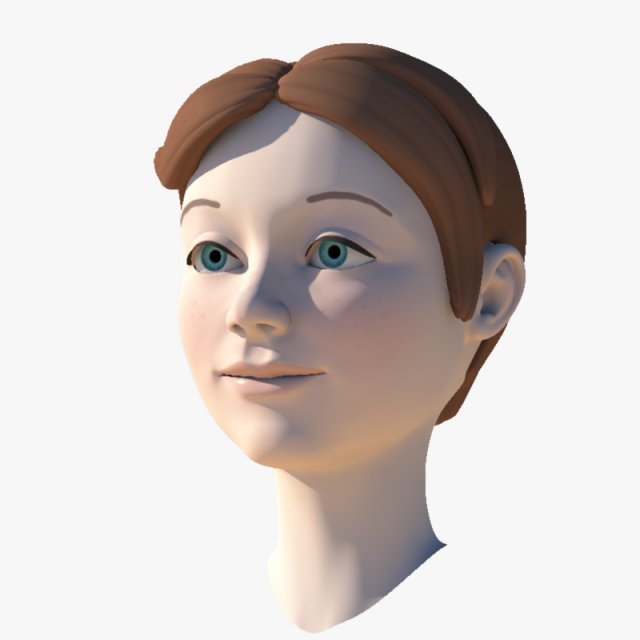 girl with morphs 3D Модель .c4d .max .obj .3ds .fbx .stl .blend