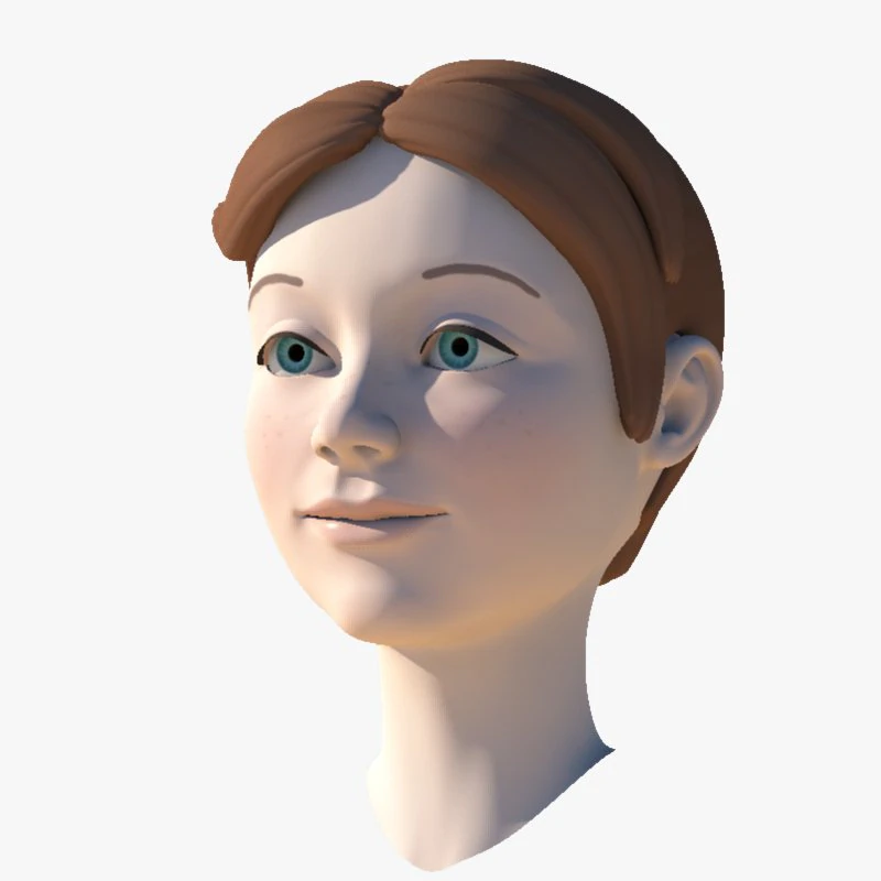 girl with morphs 3D Model .c4d .max .obj .3ds .fbx .stl .blend