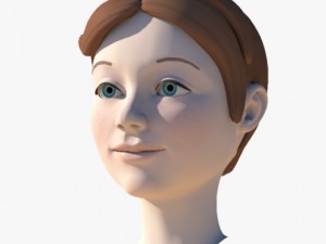 girl with morphs Modello 3D