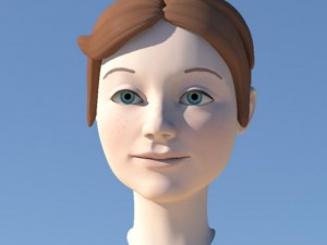 girl with morphs 3D Модель