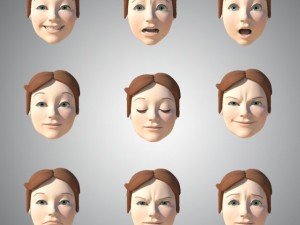 girl with morphs 3D Модель
