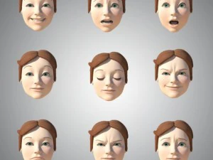 girl with morphs 3D Model