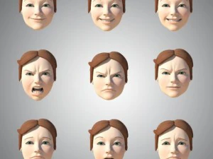 girl with morphs 3D Model