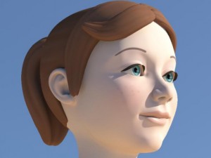 girl with morphs 3D Модель