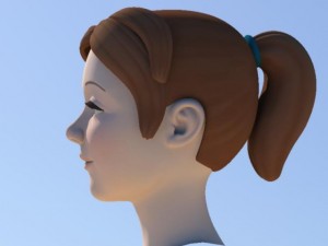 girl with morphs 3D Модель