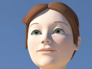 girl with morphs 3D Model