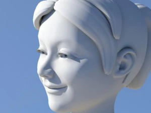 girl with morphs 3D Model