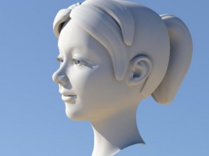 girl with morphs 3D Модель