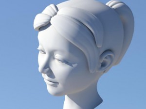 girl with morphs 3D Модель
