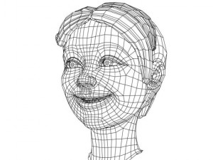 girl with morphs 3D Модель