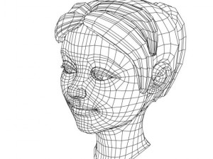 girl with morphs 3D Модель