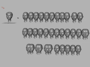 girl with morphs 3D Model