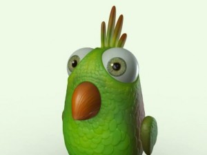 cartoon bird character Modello 3D